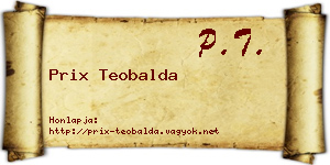 Prix Teobalda névjegykártya